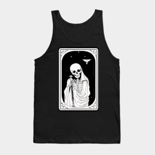 Skeleton Tarot Card Reader Astrology Occult Tank Top